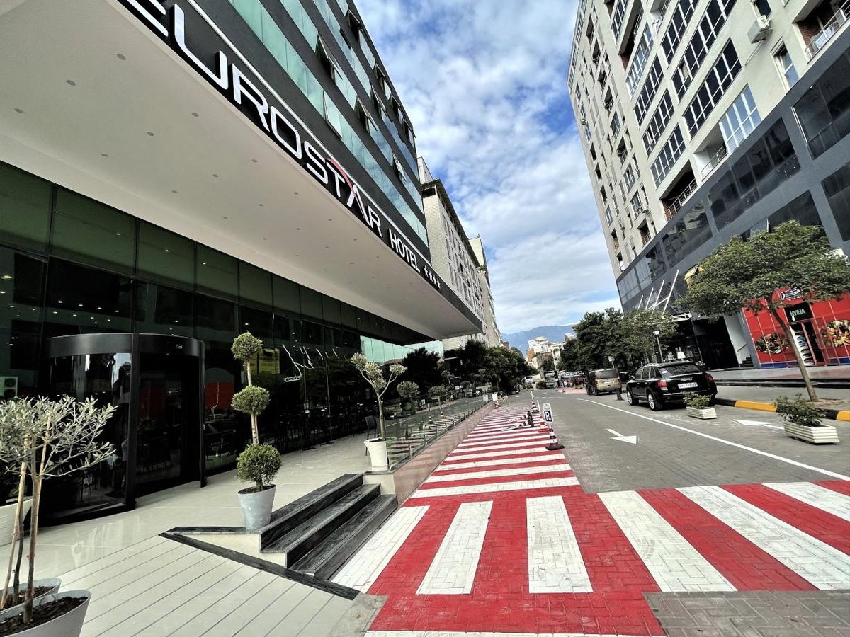 Eurostar Hotel entrance on Rruga Jordan Misja, Tirana